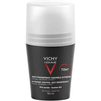 Vichy Homme Deodorant 72Hr Extreme Control Anti-Perspirant Roll-On 50mL 