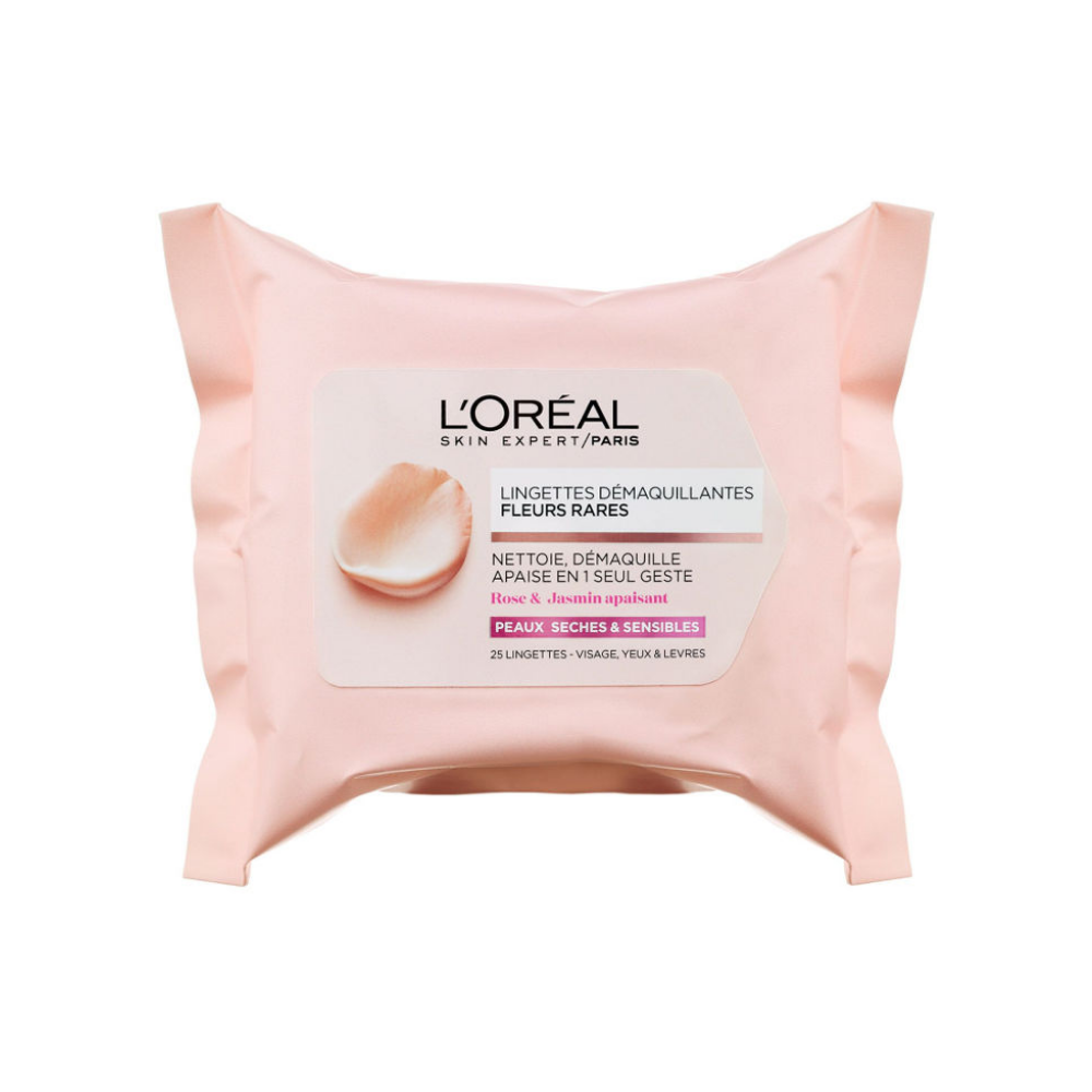 Loreal Fine Flowers Cleansing Wipes 25 Wipes