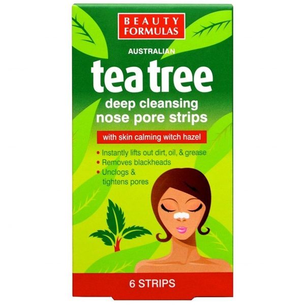 Beauty Formulas Tea Tree Deep Cleansing Nose Pore Strips - 6 Strips
