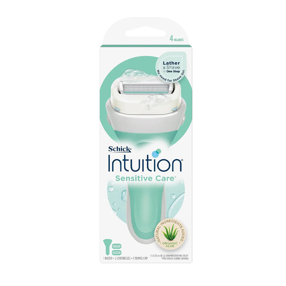 Schick Intuition Sensitive Care Razor Handle + 2 Refill