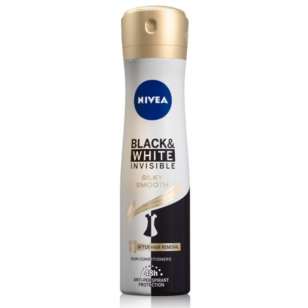 NIVEA Black & White Silky Smooth  Deodorant 150ml 