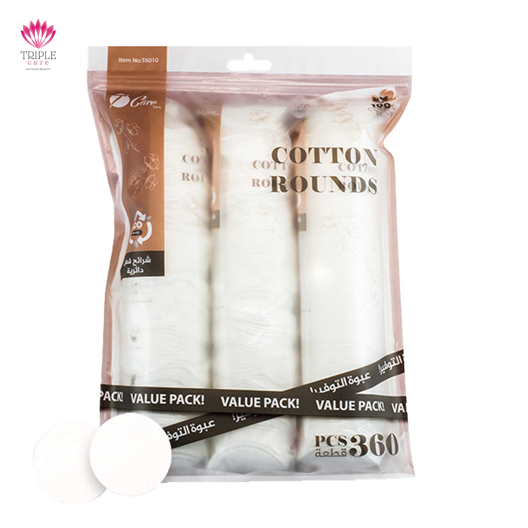 T- Care  Cotton Rounds 360p
