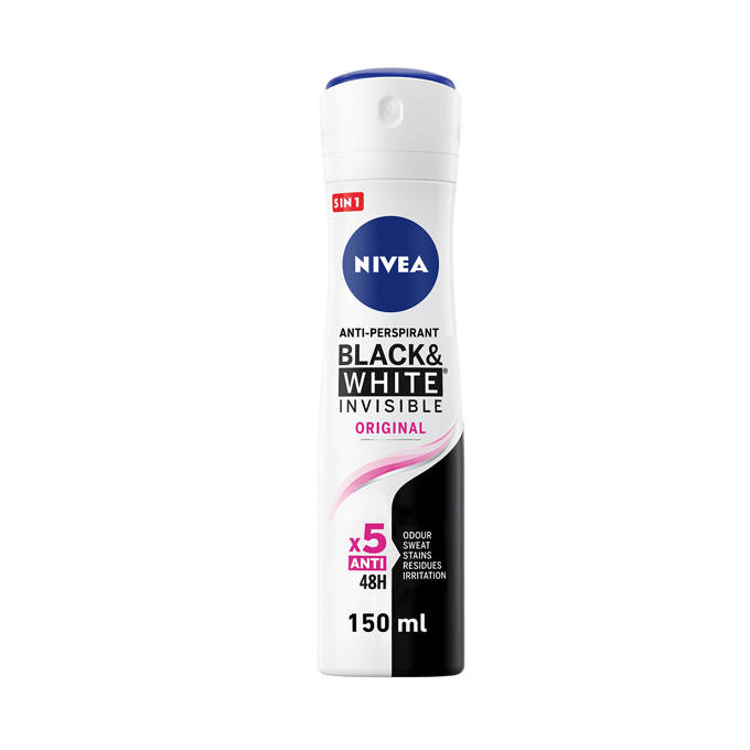 Nivea Black& White Invisible Deodorant 150ml