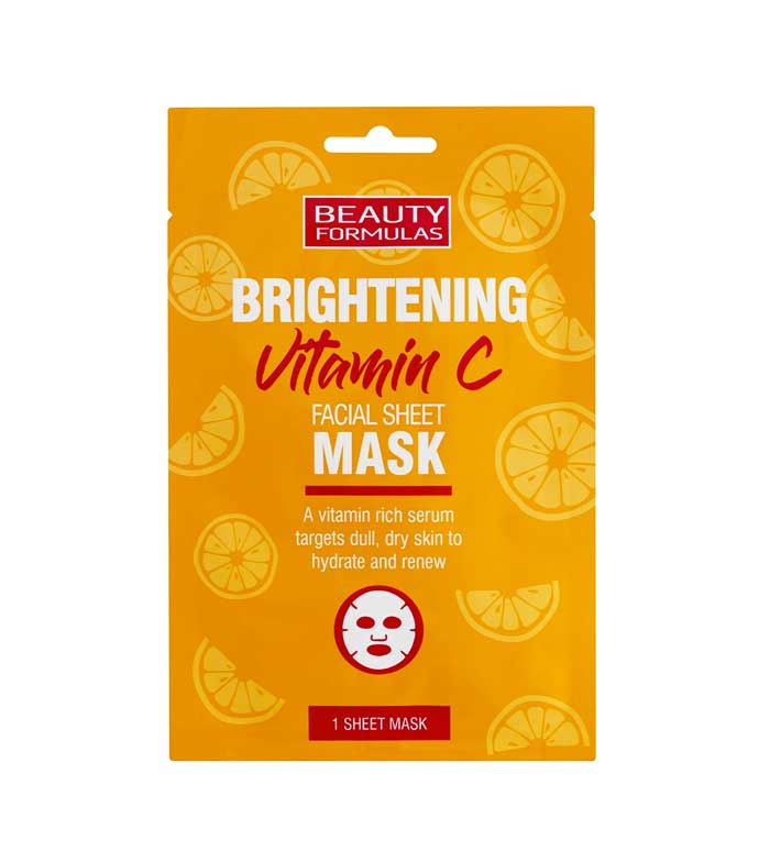 Beauty Formulas Brightening Vitamin C Facial Sheet Mask