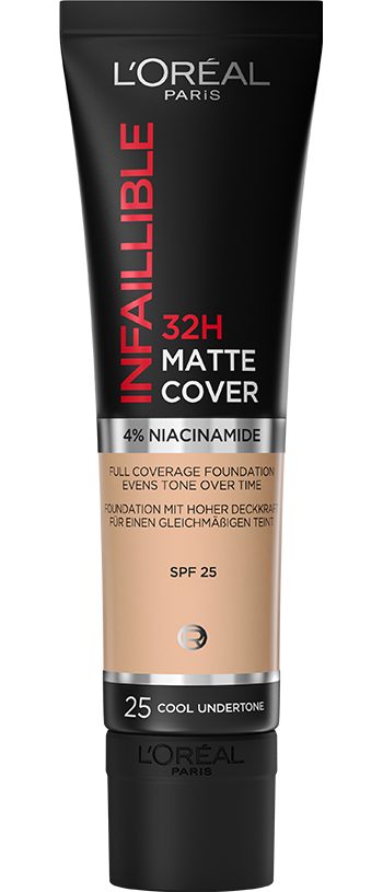  Loreal paris Infallible 32H Matte Cover Foundation  4% Niacinamide - 25