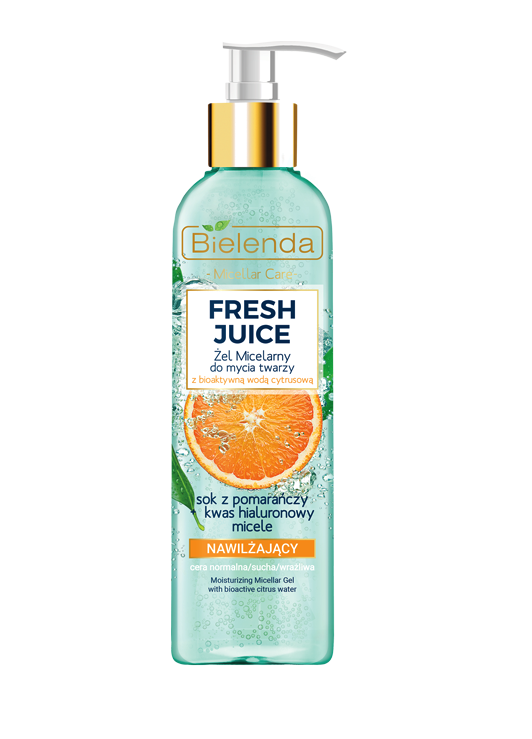 Bielenda Fresh Juice Moisturising Micellar Gel with Bioactive Citrus Water Orange Juice 190g