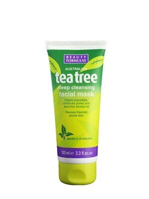 Beauty Formulas Tea Tree Deep Cleansing Facial Mask - 100ml