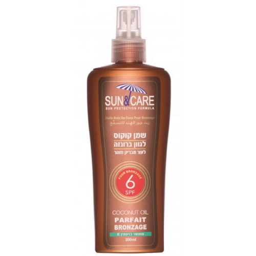 Sun&care spf6 coconut oil for bronzer tone, 200ml
