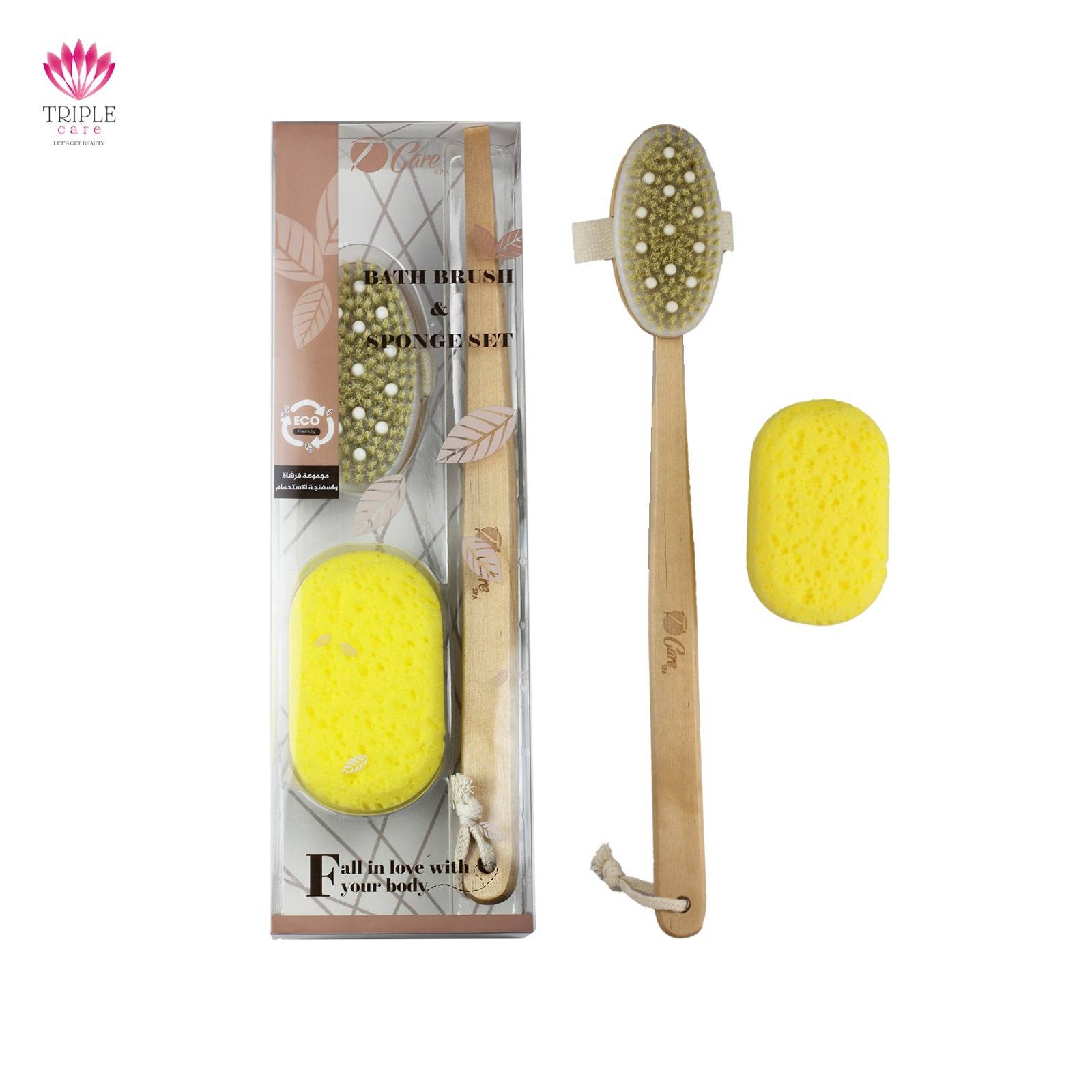 T-CARE bath brush &sponge set 
